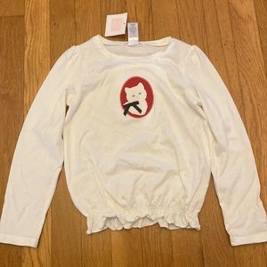 NWT- Janie and Jack Kitten Shirt. Size 5